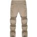 TACVASEN Men's Quick-Dry Water-Resistant Tactical Hiking Pants | Lightweight with 8 Pockets | Thin Khaki, Size 36 - Buy Online on GoSupps.com