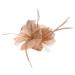 minkissy Flapper Hair Clips Flower Side Clip Flapper Headpiece Artificial Hair Pin Barrette for Women Lady (Nude Pink) Dusky Pink Fascinators for Wedding Tea Party