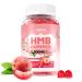 HAAYI HMB and Leucine Supplements for Men&Women Sugar Free HMB and Leucine Amino Acid Gummies for Muscle Defense&Muscle Recovery&Increase Muscle Mass Peach Flavor 90 Gummies
