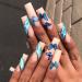 Blue Butterfly Nail Art Stickers Decals - 6 Sheets Self Adhesive Manicure Tips for Women and Girls - Buy Online on GoSupps.com