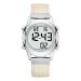 Hearkent Digital -speaking watch for women with a German pleasant voice LCD big numbers watch for visually impaired older or blind people beige beige