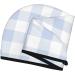 Blue Checkboard Microfiber Hair Towel - Super Absorbent Wrap for Women | Quick Dry Coral Velvet Cap for Long Curly & Thick Hair - Buy Online on GoSupps.com