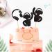 BoningNEW 24PCS DJ Earphone Disco Cupcake Topper for Music Theme Party Birthday Party Wedding Baby Shower Party Black Glitter Cake Decorations Picks Supplies - Buy Online on GoSupps.com