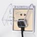 1 Pcs UK Socket Cover Box for Baby Pet Safety 86 Type Self-Adhesive Plug Socket Cover Electrical Outlet Plug Cover Box with Waterproof Splashes Home Safety Wall Switch Protector Cover Transparent