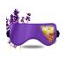 Weighted Sleep mask Heated Silk Eye mask Lavender Pillow Moist Eye Compress for Pink Puffy Eyes Blepharits Migraine Sinus Pain Microwave Eyeshade Blindfold for Sleeping Washable Purple