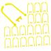 Ibasenice 30 sets slip end parts dark bright yellow arm frame spare socks fluorescent children poor glasses bracket plastic toy anti-covers the novelty thin glasses funny