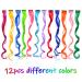 12 Pcs Colored Hair Extensions Clips - Curly Wavy Synthetic Hairpieces for Women, Kids, Girls - Multi-color Party Highlights - Colorful Set - Buy Online on GoSupps.com