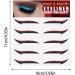Glitter Eyeliner Stickers for Eyes | 5 Pairs Instant -Adhesive Eyeliner Stencil Glitter | Sticker Eyeliner Tool Makeup Eyeliner Stickers Winged Eyeliner Stencil for Eye Makeup Tool Tosier Orange Red (Five Pairs) - Buy Online on GoSupps.com