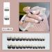 24Pcs/Set Black Glitter French Short Fake Nails Acrylic Fake Nails Full Cover Nails Tips Artificial Finger Manicure Press on nails for Women and Girls - Buy Online on GoSupps.com