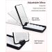 Buqikma Rechargeable Lighted Makeup Mirror Eyelash Case Organizer - Dimmable, 360 Rotation False Eyelash Storage Box (Black) - Buy Online on GoSupps.com