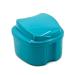Genco Dental Denture Case - Denture Box with Strainer - Night Cleaner Bath for Retainer, Mouthguard, False Teeth - Teal - Buy Online on GoSupps.com