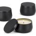 NEXBEXES 8oz Black Candle Tins with Lids - Bulk Candle Making Jars (24 Pack) - Buy Online on GoSupps.com