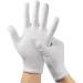 20 Pcs White Cotton Gloves for Eczema - Washable Hand Moisturising Gloves White Cotton Gloves for Dry Hands You Can Inspect Jewelry & Daily Work with The Soft Breathable Gloves | One Size Fits All