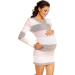 Zeta Ville Women's Maternity Stripes Knit Jumper Dress Tunic Top V-Neck Baby Pink - Size 16-18 - Buy Online on GoSupps.com