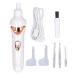 Electric Ear Vacuum Cleaner with LED Light Soft Tip USB Charging Ear Wax Removal Tool Ear Vacuum Soft Ear Cleaner Earwax Removal Kit for Adults (White)