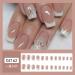 Diduikalor 24 Pcs White French Press on Nails with Rhinestones - Medium Square Acrylic False Nails for Women and Girls - DIY Nail Manicure Set - Buy Online on GoSupps.com