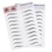 FOMIYES 4 Pcs 3d Eyebrow Stickers Eyebrow Transfer Stickers Imitation Eyebrow 6d Tool ze008x2pcs Blackx2pcs