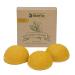 BlueFox Konjac Sponge Set of 3 Turmeric Facial Cleansing for Blemished and Combination Skin Facial Care Make-Up Organic Facial Sponge Exfoliating of the Skin Cleansing Sponge Colour Yellow