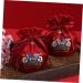 HOMSFOU 2pcs Candy Bag Packaging Bag Wedding Candy Bags Candy Bags for Wedding Decorative Candy Pouches Drawstring Candy Bags Gift Bags Wedding Decor Portable Candy Pouch Festival Supply Red 15x12cm - Buy Online on GoSupps.com