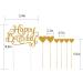 Gold Glitter Happy Birthday Cake Toppers Set of 7 - Party Decor & Decorations - Buy Online on GoSupps.com