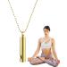 HiXip Stress Relief Necklace | Stainless Steel Anti Vaping Necklace | Calm Stress Spiritual Meditation Necklace for Habitual Breath Practice Breathwork Stress Relief Gold - Buy Online on GoSupps.com