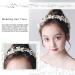 IYOU Princess Pearl Headpiece Gold Bowknot Headband Crystal Bridal Wedding Hair Accessories Holy Communion Hair Tiaras for Flower Girls - Buy Online on GoSupps.com