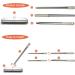 IZSOHHOME Floor Scrub Brush with Long Handle for Cleaning Tile Kitchen Bathroom Patio Wall and Deck.Adjustable Stainless Steel Long Handle-46.5" White - Buy Online on GoSupps.com