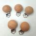 Natural Beech Wood Pacifier Clips Teething Toy Set for DIY Baby Teether - 10pcs (3.5cm) - Buy Online on GoSupps.com