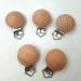 20pcs Metal Wooden Pacifier Clips - DIY Soother Clasps for Pacifier Chains (3cm) - Buy Online on GoSupps.com