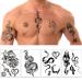 Temporary Tattoos for Men Women Teens Body Art Decorations Black Fake Tattoos Stickers Snake Tattoo Decals 20 Pcs Skull Web Black Rose Flower Knife Moon Sexy Stickers for Sleeve Arm Neck Chest Decor - Buy Online on GoSupps.com