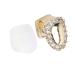 Single Tooth Bling Teeth Accessories Decoration for Halloween Party Hip Hop Show (Single Portal in Diamond Gold Color)