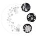 DOITOOL Hair Comb Wedding Hair Clip Bridal Hair Clips Prom Hair Clips Hair Jewels for Women Floral Hair Accessories Rhinestone Hair Clips Double Head Alloy Twist Beads Bride