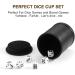 PU Leather Dice Cup with Lid and Felt-Lined Shaker - Set of 6 Dice Included for Yahtzee and Farkle Board Games - Buy Online on GoSupps.com
