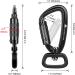 PANDENGZHE Locking Carabiner Clip with Swivel Ring - Ideal for Securing Pets, Dog Leash, Camping, Hiking & Keychains | Black - Buy Online on GoSupps.com