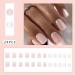 24 Pcs Short Square Press on Nails - Nude Glitter Fake Nails | Full Cover Coffin Acrylic Stick On Nails for Women & Girls - Perfect for Daily Wear Nail Art - Buy Online on GoSupps.com