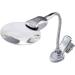 Reading Magnifier Desktop Magnifier with LED Light Magnifying Lamp Metal Gooseneck Arm Adjustable Industrial Clamp for ReadingOfficeWork Full of Stars
