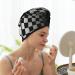 3D Black & White Checkerboard Hair Towel | Ultra-Soft Super Absorbent Microfiber Wrap for Long Curly & Thick Hair - Quick Dry Coral Velvet - Buy Online on GoSupps.com