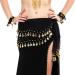 Buy Women's Belly Dance Belt with Coins | Chiffon Hip Cloth & Costume - Black | Perfect for Dance & Performance - Buy Online on GoSupps.com