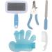 Bunny Cleaning Bath Comb Set Rabbits Grooming Kit Massage for Small Animal(Small blue) - Buy Online on GoSupps.com