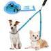 Slowton dog linen for 2 dogs adjustable double linen for dogs 360 rotatable no compliance dog linen with reflective for small dogs (aquamarine small (3-9 kg)) small (3-9 kg) aquamarine