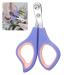 Cat Nail Clipper 1PCS Cat Claw Clipper Non-Slip Cat Claw Clippers with Positioning Hole Professional Circular Cut Hole Cat Nail Trimmer Avoid Over Cutting Pet Nail for Guinea Pigs Puppies Purple Pink