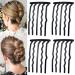 LAPOHI 4 Piece U Shape Hair Combs Hair Fork for Women Accessories  Hair Side Combs for Updo Bun  French Style Hair Sticks Forks for Vintage Hairstyle French Twist Hair Tool (I Pins)