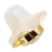 Heart Shape Baby Pacifier with Shiny Rhinestones | Soft & Light for Newborn Girls (Gold) - International Shipping Available - Buy Online on GoSupps.com