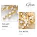 Gorais Bride Wedding Hair Comb - Crystal Pearl Leaf Hair Piece for Women and Girls (A-Gold) - Buy Online on GoSupps.com