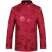 Men's Chinese Tang Hanfu Kung Fu Uniform Red - Traditional Martial Arts Clothes - Buy Online on GoSupps.com