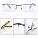 Lanlang Blue Light Filter Glasses for Men & Women - Anti-Eyestrain Metal Round Frame - 0 Diopters LL-011-C1 - Buy Online on GoSupps.com