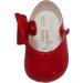 British-Made Baby Girls Red Pram Shoes with Bow Detail | Soft Sole | Size 3 UK Child - Buy Online on GoSupps.com