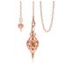 Crystear's pendulum esoteric copper cut filigree pendant rose gold pendulum spiritual jewelry for divination Reiki healing meditation