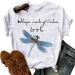 Dragonfly Graphic Women's Tshirt | Short Sleeve Sayings Tee - White XXL - Buy Online on GoSupps.com