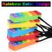 Sensory Chew Necklace - Rainbow Color Silicone Chew Pendant for Teething Babies, Autism, ADHD - 5 Pack - Buy Online on GoSupps.com